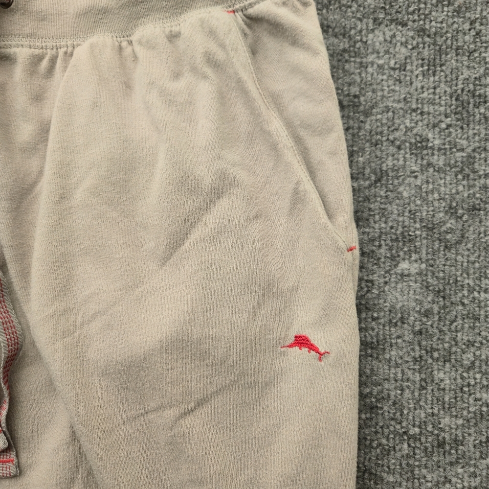 Tommy Bahama M Gray Ribbed Drawstring Lounge Pajama Sleep Pants - Picture 2 of 13